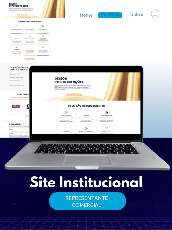Site institucional - Representante Comercial